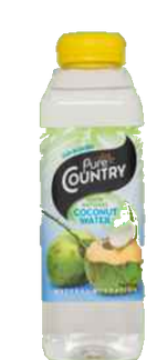 12 ounce Pure Country coconut water bottle