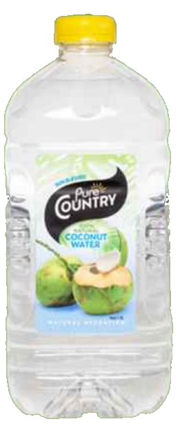 64 ounce Pure Country coconut water bottle